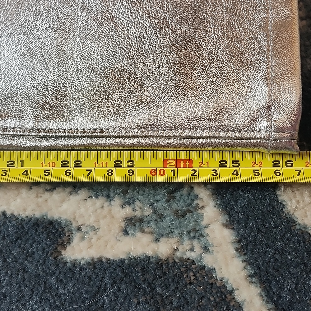 Ann Taylor | Shimmering Silver Jeans Size 12 - Picture 5 of 9